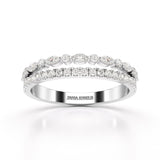 0.45 CT Lab Diamond Half Eternity Ring