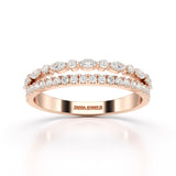 0.45 CT Lab Diamond Half Eternity Ring