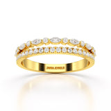 0.45 CT Lab Diamond Half Eternity Ring