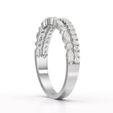 0.45 CT Lab Diamond Half Eternity Ring