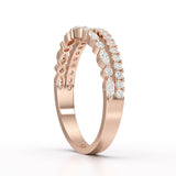 0.45 CT Lab Diamond Half Eternity Ring