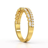 0.45 CT Lab Diamond Half Eternity Ring