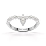 0.44 CT Marquise Cut Lab Diamond Ring