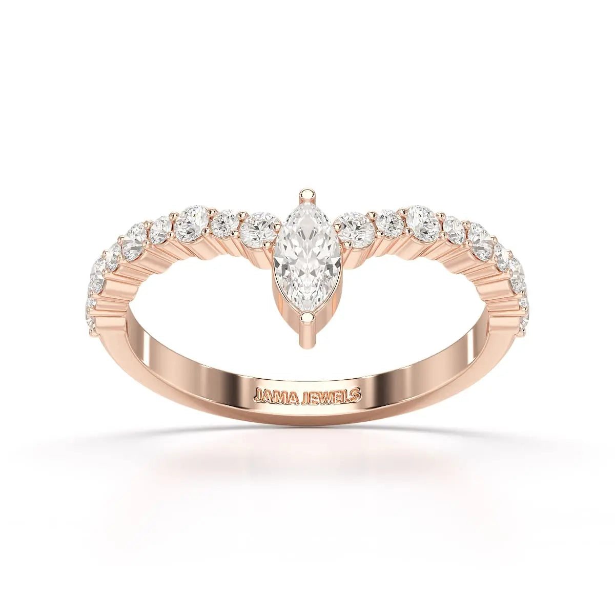 0.44 CT Marquise Cut Lab Diamond Ring