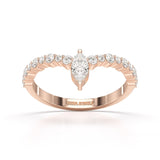 0.44 CT Marquise Cut Lab Diamond Ring