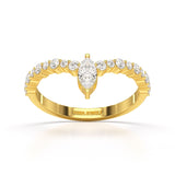 0.44 CT Marquise Cut Lab Diamond Ring