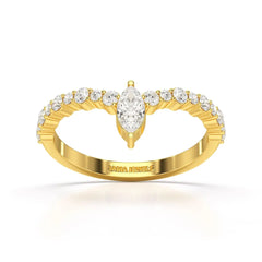 0.44 CT Marquise Cut Lab Diamond Ring