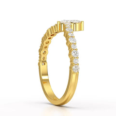 0.44 CT Marquise Cut Lab Diamond Ring