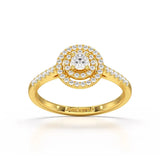 0.46 CT Halo Lab Diamond Engagement Ring