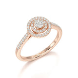 0.46 CT Halo Lab Diamond Engagement Ring