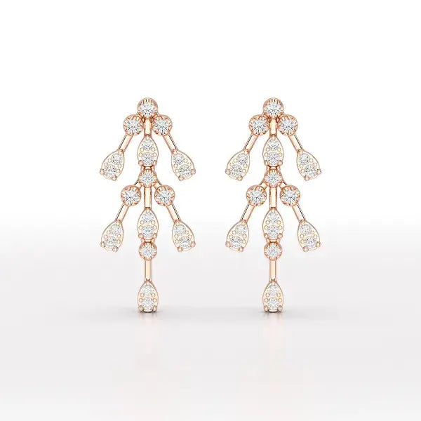 0.46 CT Lab Diamond Dangle Earring - Jama Jewels