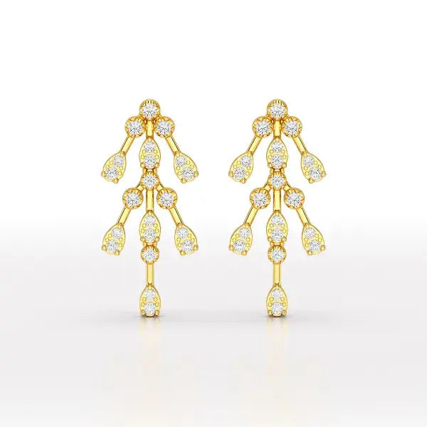 0.46 CT Lab Diamond Dangle Earring - Jama Jewels