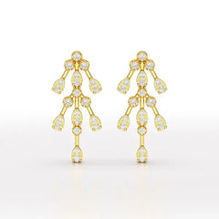 0.46 CT Lab Diamond Dangle Earring - Jama Jewels