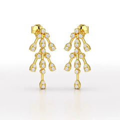 0.46 CT Lab Diamond Dangle Earring - Jama Jewels