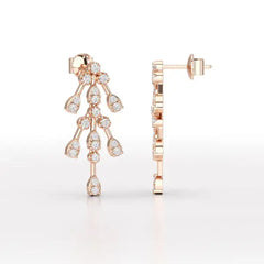 0.46 CT Lab Diamond Dangle Earring - Jama Jewels
