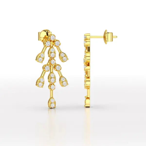 0.46 CT Lab Diamond Dangle Earring - Jama Jewels
