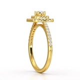 0.49 Carat Lab Diamond Round Cluster Ring