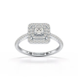 0.49 Carat Lab Diamond Round Cluster Ring