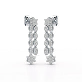 0.79 CT Drop & Dangle Lab Diamond Wedding Earrings - Jama Jewels