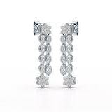 0.79 CT Drop & Dangle Lab Diamond Wedding Earrings - Jama Jewels