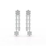 0.79 CT Drop & Dangle Lab Diamond Wedding Earrings - Jama Jewels