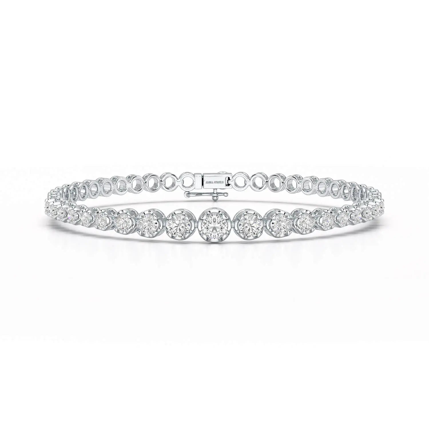 2.84 CT Round Cut Lab Diamond Tennis Bracelet Jama Jewels