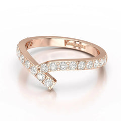 0.55 CT Round Cut Simple Lab Diamond Ring