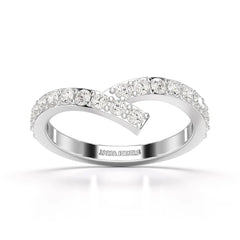 0.55 CT Round Cut Simple Lab Diamond Ring