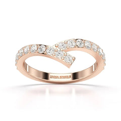 0.55 CT Round Cut Simple Lab Diamond Ring