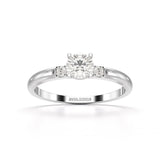 0.57 CT Lab Diamond Simple Three Stone Ring