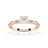 0.57 CT Lab Diamond Simple Three Stone Ring