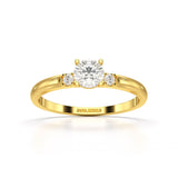 0.57 CT Lab Diamond Simple Three Stone Ring