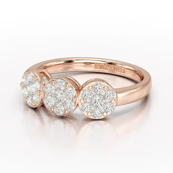 0.57 CT Lab Grown Round Shape Simple Wedding Ring - Jama Jewels