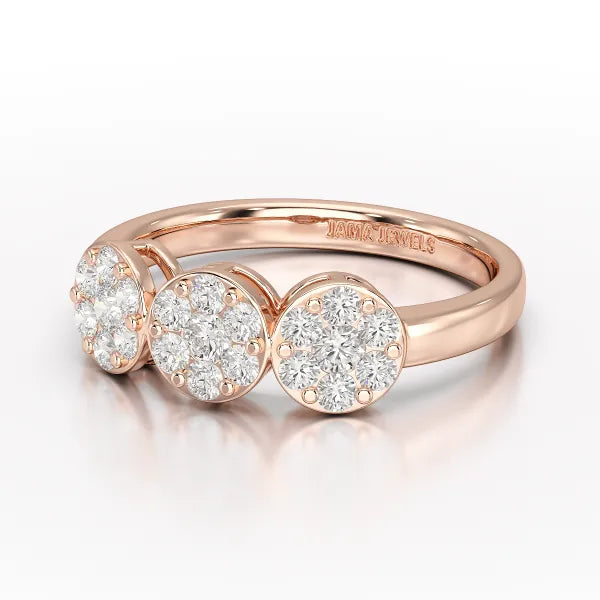 0.57 CT Lab Grown Round Shape Simple Wedding Ring - Jama Jewels