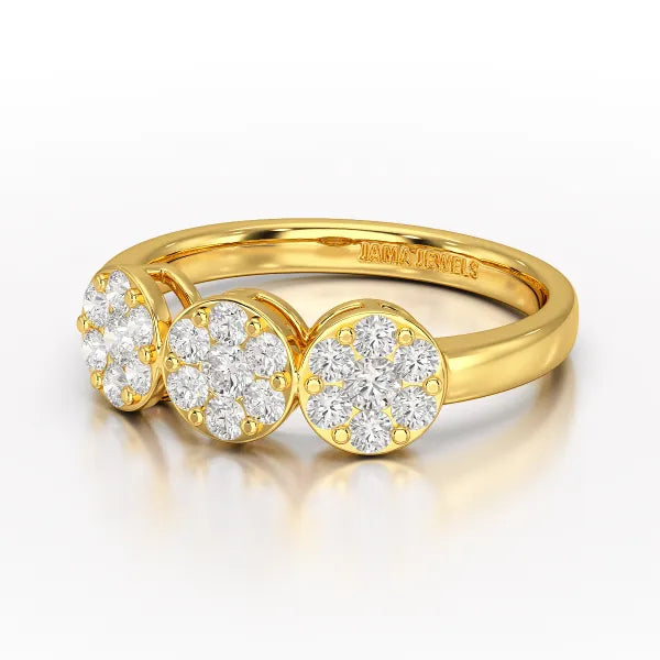 0.57 CT Lab Grown Round Shape Simple Wedding Ring - Jama Jewels