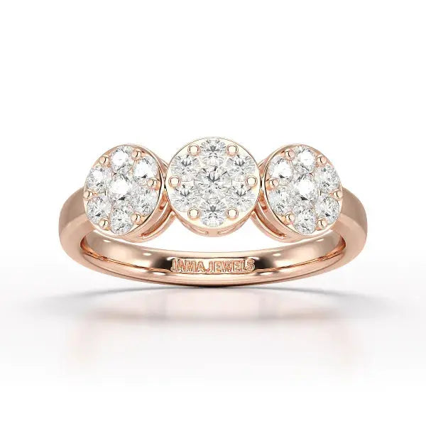 0.57 CT Lab Grown Round Shape Simple Wedding Ring - Jama Jewels