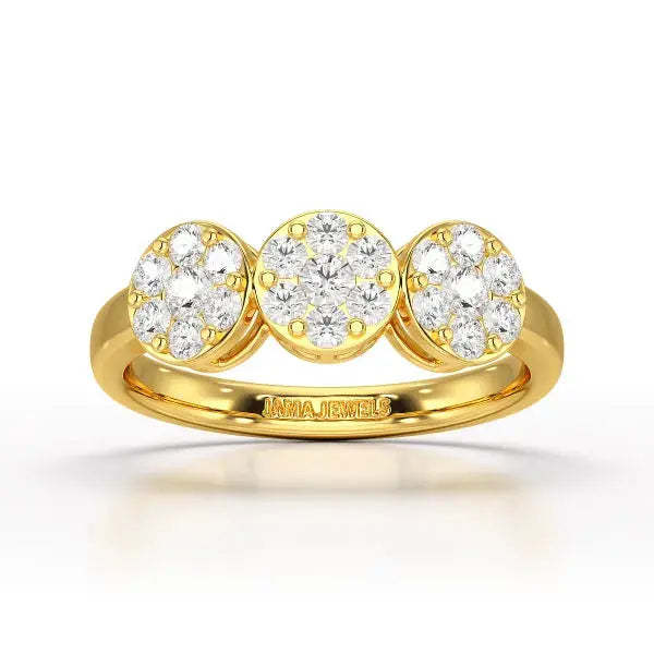 0.57 CT Lab Grown Round Shape Simple Wedding Ring - Jama Jewels