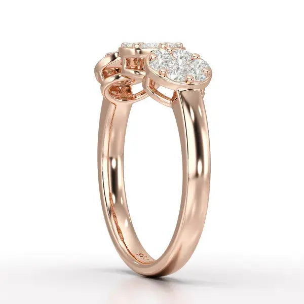 0.57 CT Lab Grown Round Shape Simple Wedding Ring - Jama Jewels