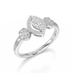 Marquise Cut 0.5 CT Lab Grown Diamond Ring Jama Jewels