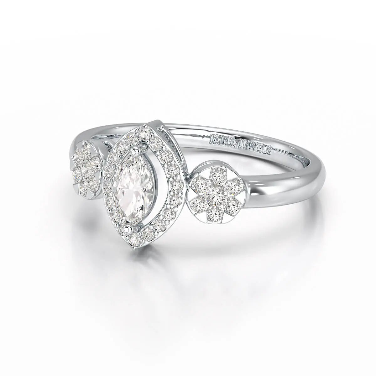 Marquise Cut 0.5 CT Lab Grown Diamond Ring Jama Jewels