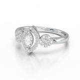 Marquise Cut 0.57 CT Lab Grown Diamond Ring