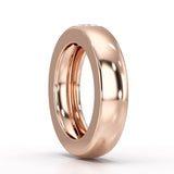 0.5 CT Oval Lab Diamond Simple Wedding Band