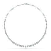 7.6 Carat Lab Diamond Round Riviere Necklace