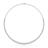 7.6 Carat Lab Diamond Round Riviere Necklace