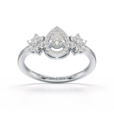 Pear Cut 0.5 CT Lab Grown Diamond Ring