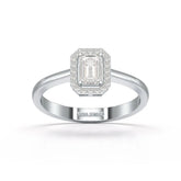 0.6 CT Simple Emerald Cut Lab Diamond Ring