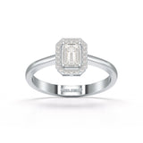 0.6 CT Simple Emerald Cut Lab Diamond Ring