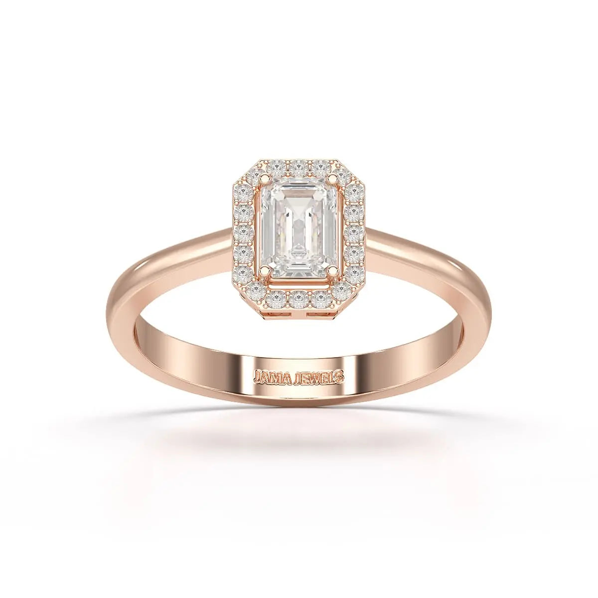 0.6 CT Simple Emerald Cut Lab Diamond Ring