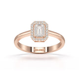 0.6 CT Simple Emerald Cut Lab Diamond Ring