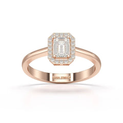0.6 CT Simple Emerald Cut Lab Diamond Ring